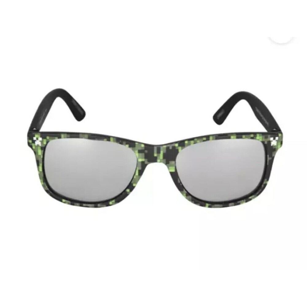 Minecraft Creeper Boys Green & Black 100% UV Protection Sunglasses Mojang